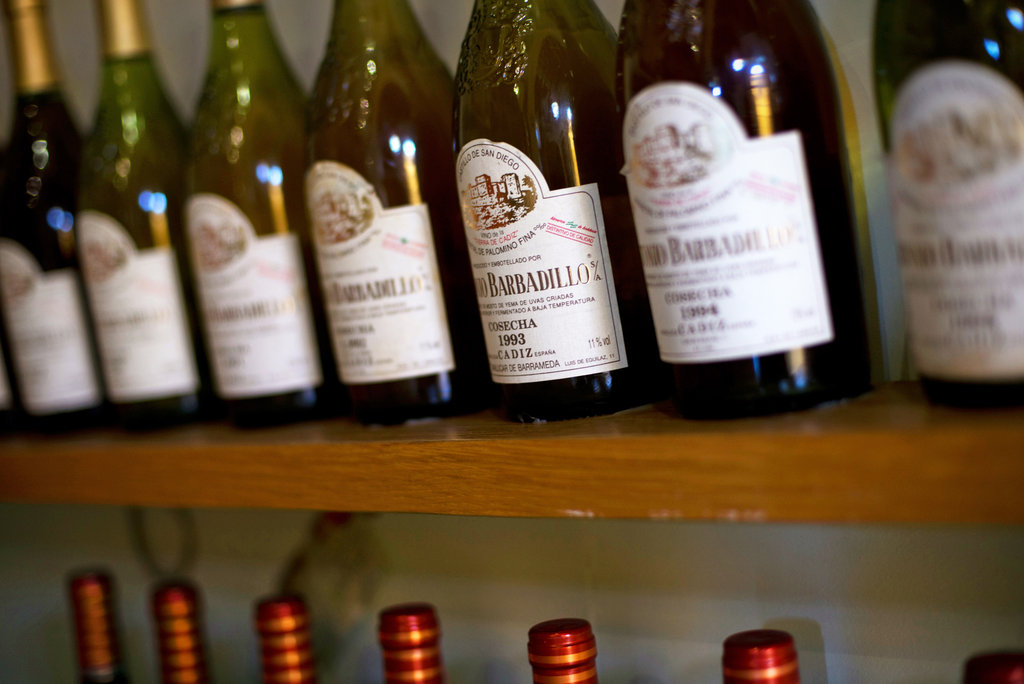 bottles vintage sherry spanish