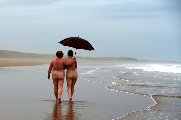 nude beach pic of